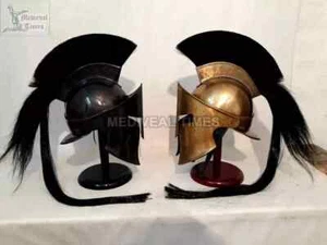 SET OF 2 KING 300 LEONIDAS SPARTAN HELMET WARRIOR COSTUME MEDIEVAL HALLOWEEN - Picture 1 of 5