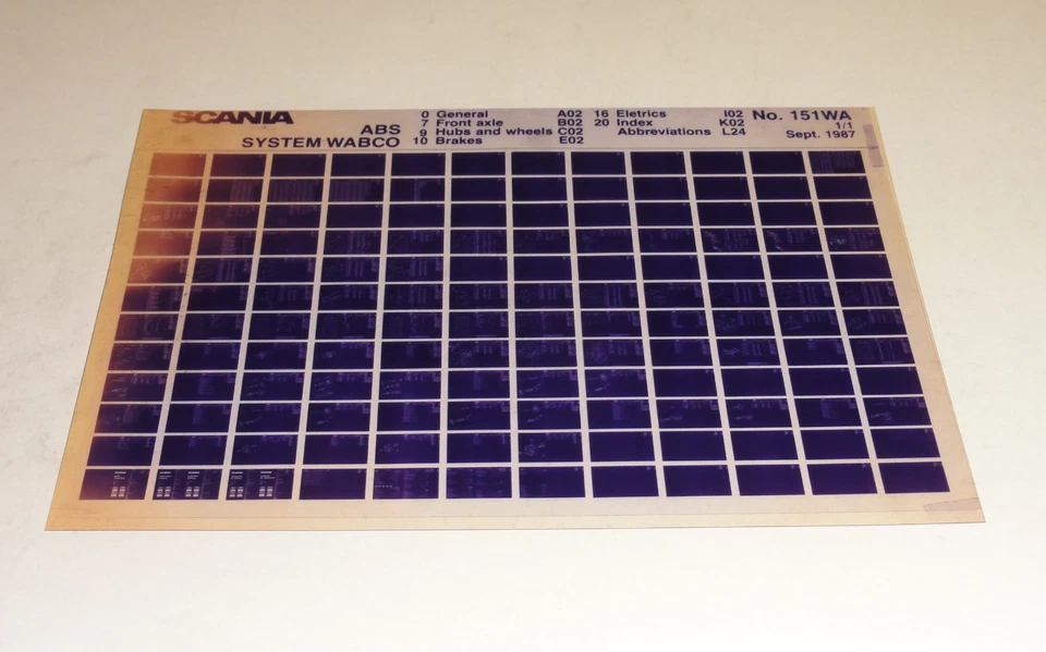 Catalogo Parti Scania ABS Camion Stand 09/1987 - Immagine 1 di 1