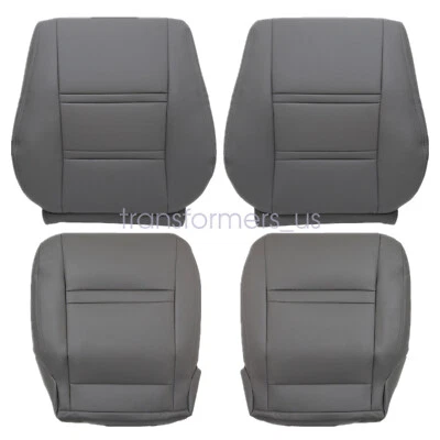 Capa de assento de couro cinza para motorista/passageiro Toyota Land Cruiser 1990 a 1997 - Imagem 1 de 4