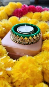 Teelichthalter Metall Kerzenhalter Diwali Diyas. 7 teiliges Set - Bild 1 von 5