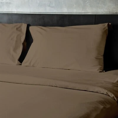 Lençóis de cama de luxo para hotel sensação de bambu macio 4 peças bolso profundo conjunto de lençóis legal - Imagem 1 de 4