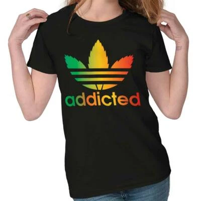 Смешной марихуаны Stoner зависимый 420 юмор графический футболки для женщин футболки - Изображение 1 из 4