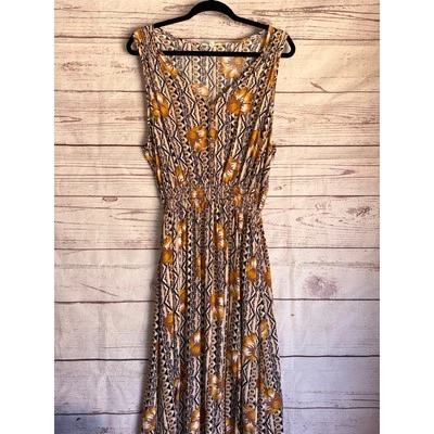 Maxi Vestido Morado Lluvia Floral Mujer Talla 1X Foto 1 de 4