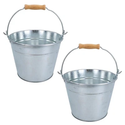 5L oder 12L Metalleimer Eimer aus verzinktem Stahl Wasser Kohle Feuer... - Bild 1 von 4