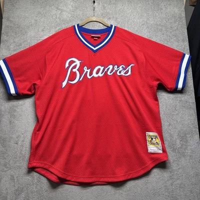 Mitchell & Ness Atlanta Braves #3 Dale Murphy Cooperstown Red Jersey Men’s 2XL - Image 1 of 4