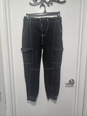 娃娃屋慢跑鞋 L 码女式黑色宽松嘻哈工装袋 — 第 1/4 张图片