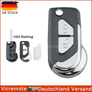 Replacement Für Citroen DS3 2009-2017 Klapp Schlüssel Gehäuse + Rohling 2 Tasten - Bild 1 von 8