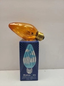  Halco 25W Amber Flame Glühbirne Medium Base 130 Volt F15-3003 👍 - Bild 1 von 2