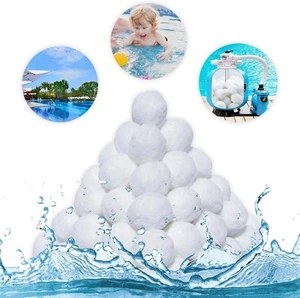 1.54 Lbs Pool Filter Balls, Eco-Friendly Balls for Swimming White - Picture 1 of 6