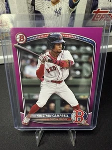 2025 Bowman Prospect Kristian Campbell #BP-42 Fuchsia /299 Red Sox - Picture 1 of 3