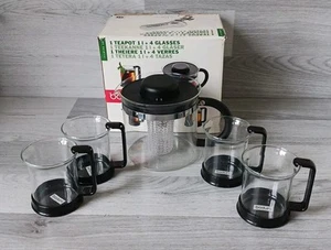 Bodum Jasmine Set 1 Infuser Teapot 4 Glasses Made In Denmark  - Picture 1 of 23