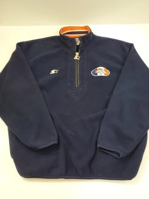 Pullover polar azul oscuro vintage Starter ProLine Denver Broncos talla XL 1/2 cremallera Foto 1 de 4
