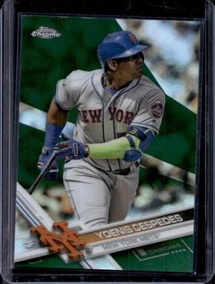 2017 Topps Chrome Yoenis Cespedes Green Refractor #92/99 Mets - Image 1 of 2