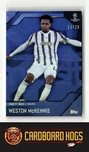 Topps Weston McKennie 2021 UEFA #NNO Weston McKennie Juventus Energy Blue 13/25 - Imagen 1 de 2
