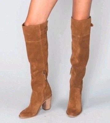 Dolce Vita Women Heels Block Western Suede Leather Over The Knee High Boots 7.5 - Image 1 of 4