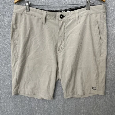 Pantalones Cortos Honolua Hawaii Beige Chino Poliéster Mezcla Algodón Talla 36 Bolsillo con Cremallera Foto 1 de 4