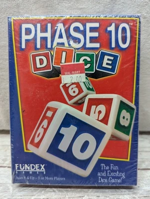 VTG Phase 10 Dice Game Fundex Blue Box Score Pad Instructions 1998 Brand New  - Image 1 of 4