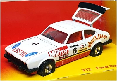 Corgi Appx 10cm Long Original Diecast 312 - Ford Capri #6 Race Car - White - Image 1 of 4
