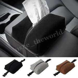 Car Tissue Holder Box Seat Back Organizer Storage Bag For Tesla Model 3 Y X S - Picture 1 of 25