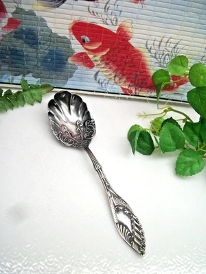 Cuchara de azúcar o condimento Oneida Rockford plateada CUATRO 1898 RARA Foto 1 de 4