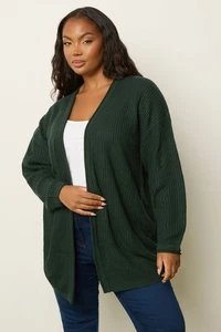 Yours Curve Women's Plus Size Knitted Cardigan - Picture 1 of 14