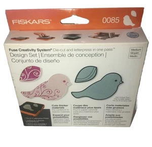 Fiskars Fuse Creativity Design Set 0085 Two Birds Die Cut & Letterpress Sets - Picture 1 of 4