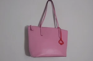 Kate Spade Zina Smooth Pink Leather Large Tote Bag Charm - Picture 1 of 8