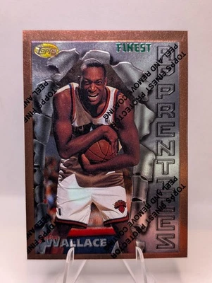 1996-97 Topps Finest John Wallace #10 Tema A8 Protector de Novato NY Knicks Foto 1 de 2