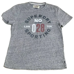 Superdry Sporting Marl Grey T Shirt Size XL Fitted Men’s Short Sleeve Crew Neck - Picture 1 of 7
