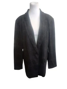 Simply Vera Vera Wang Ponte Knit Black Grey Blazer Size XXL Professional Office - Picture 1 of 12