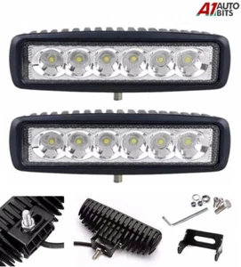 2x Weiß 12 V 6 LED DRL Slim DRL Scheinwerfer Lampen Auto Fahrrad Nebel Tag Fahren Kit - Bild 1 von 6