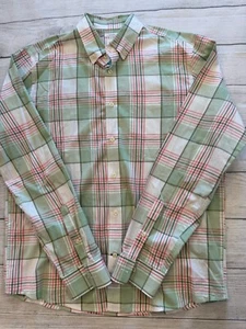 Gap Button Up Shirt Mens Large Untucked Long Sleeve Pastel Spring Colorful Plaid - Picture 1 of 5