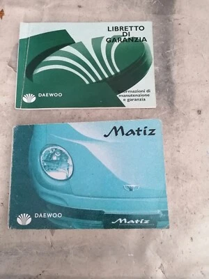 matiz daewoo libretto libro manuale uso e manutenzione + garanzia book owners - Immagine 1 di 4