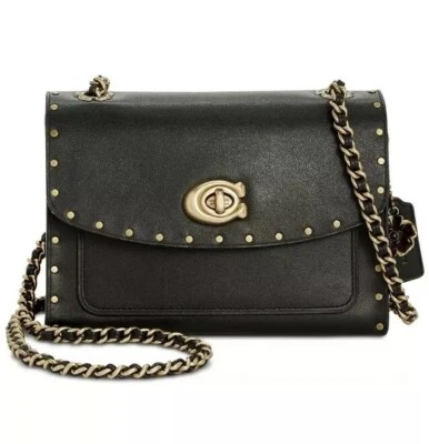 ❤️ Coach Parker 18 Shoulder Bag Black/Brass In Original Packaging - Image 1 of 3