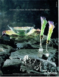 Werbung Advertising 0323 1990 Kristall Daum Besteck Glaspaste Art Tabl - Bild 1 von 1