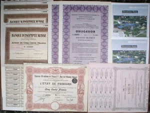 Lotto 10 x Obbligazioni e Azioni Svizzera - Foto 1 di 8