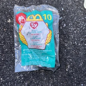 NIP TY McDonald's Teenie Beanie Babies #10 Blizz the White Tiger NEW! - Picture 1 of 2