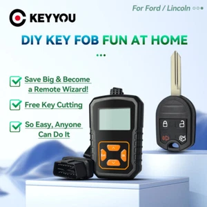 KEYYOU Programmer OBD Remote Key For Ford Edge Escape Expedition Explorer Focus - Imagen 1 de 9