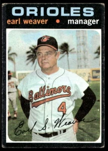 1971 Topps #477 Earl Weaver MGR HOF Baltimore Orioles Low Grade - Picture 1 of 2