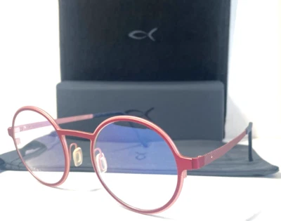 NEW BLACKFIN BAYLANDS BF851 COL.933 ROUND RED ON GOLD AUTHENTIC EYEGLASSES 49-21 - Image 1 of 4