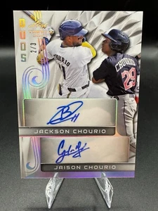 2023 Leaf Trinity Baseball Jackson Chourio & Jaison Chourio Duos Auto 2/3 - Picture 1 of 3