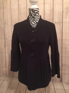 Mossimo Black Knit Sweater Blazer Jacket Size M - Picture 1 of 3