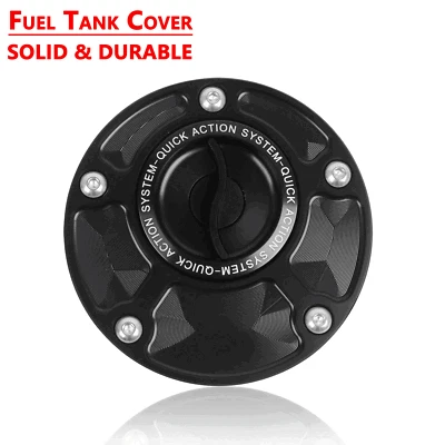 For Yamaha YZF R6 R1 R25 MT07 09 YZF750R FZ1 CNC Keyless Gas Fuel Tank Cap Cover - Image 1 of 4