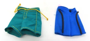 Lot Of 2 Ken Doll Blue Shorts Green Shorts - Picture 1 of 6