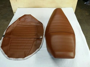 HONDA CH125 CH150 SEAT COVER ELITE 1984 MODEL SEAT COVER BROWN + STRAP (H*-327) - Picture 1 of 12