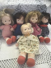 Fisher-Price Lap Sitter Dolls Vintage Lot of 6 Dolls # 200 201 202 203 204