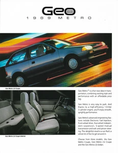 Automobile Brochure 1989 Geo Metro - Picture 1 of 1