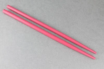 PInk hair sticks painted solid color wood chop picks pins accessory 7" long - Image 1 of 4
