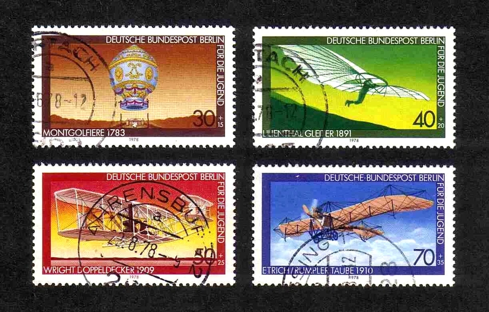 West Berlin 1978 Aviation complete set of 4 values (SG B547-B550) MNH - Image 1 of 1
