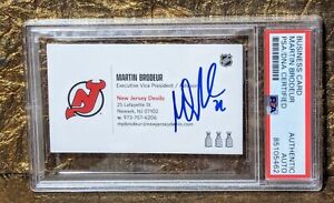 Martin Brodeur AUTOGRAPH NJ Devils PSA DNA Authenticated Signed Business Card